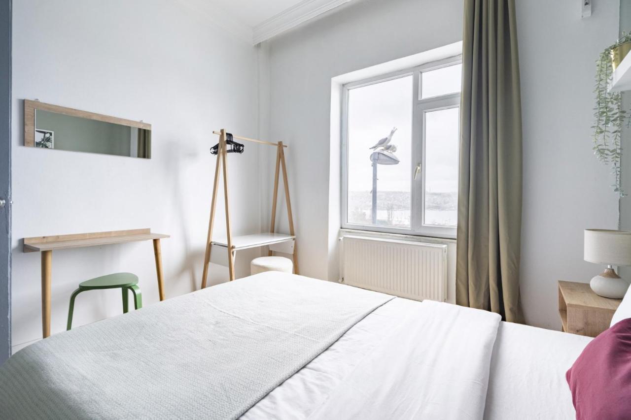 Central Flat W Sea View And Near Galata Tower Istambul Exterior foto